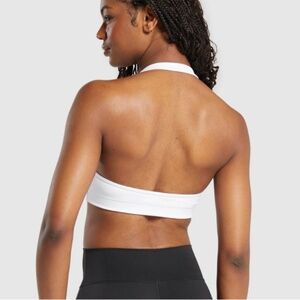 Gymshark White Halter Bra
